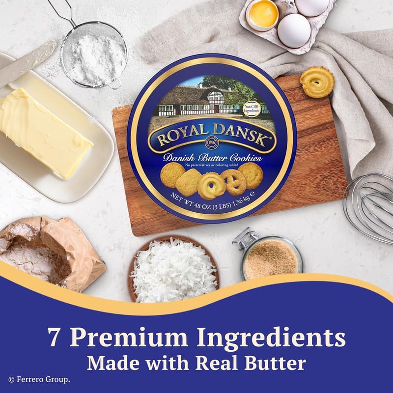 Royal Dansk Danish Cookie Selection, 12 oz, No Preservatives