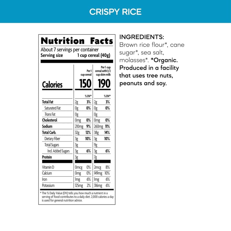 Organic Gluten-Free Crispy Rice Cereal, 10 oz