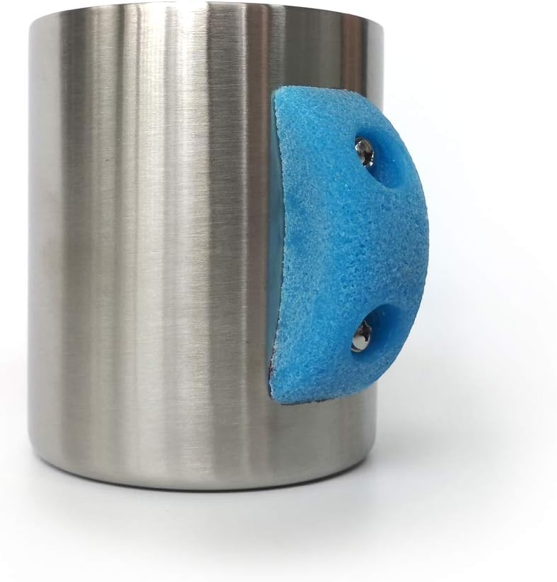 Rock Climbing Mug in Blue Stainless Steel