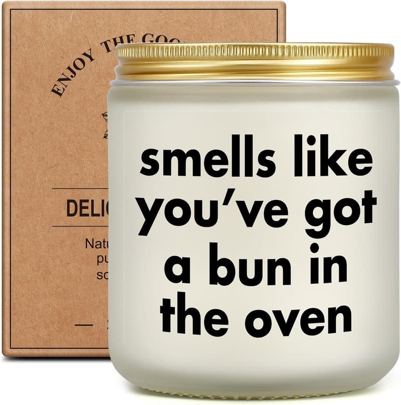 First Mother's Day Lavender Scented Candle for New Moms