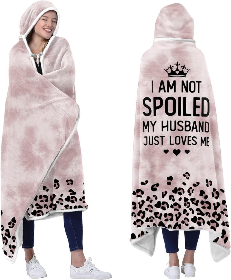 Wearable Fleece Blanket Hoodie for Wife - Mother's Day Gift
