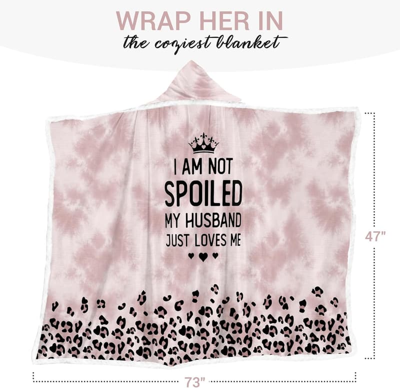 Wearable Fleece Blanket Hoodie for Wife - Mother's Day Gift