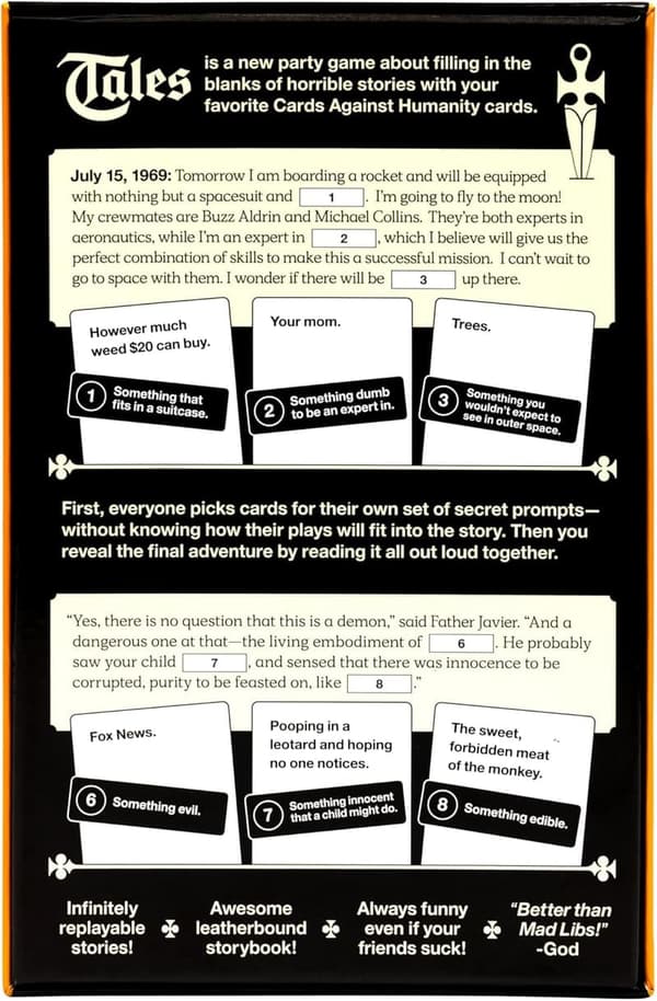 Cards Against Humanity Tales - Fill-in-the-Blank Story Game