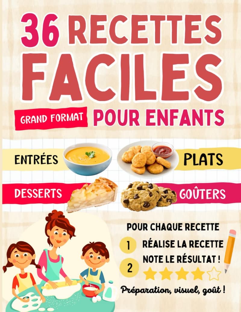 Easy Recipes for Kids: Family Cooking Book for Ages 7+