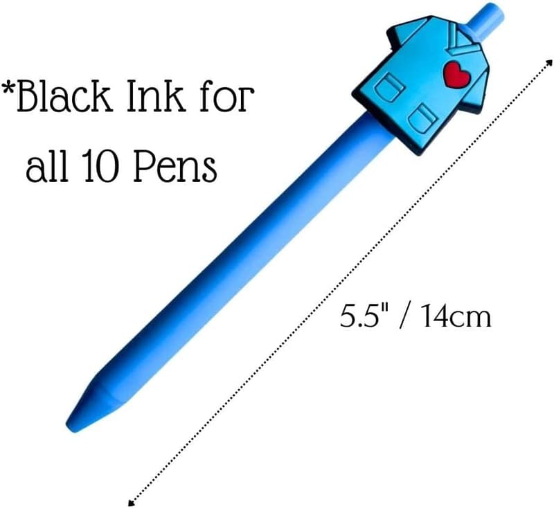Cute Nursing Pens - 10-Pack with Heart & Syringe Designs