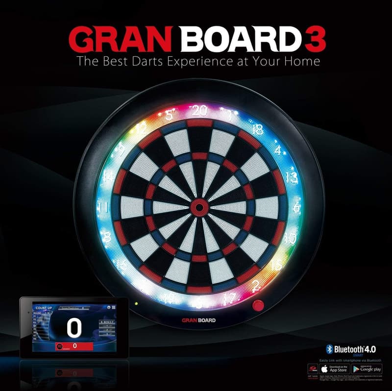 Bluetooth Electronic Dartboard - GRANBOARD 3s - Blue