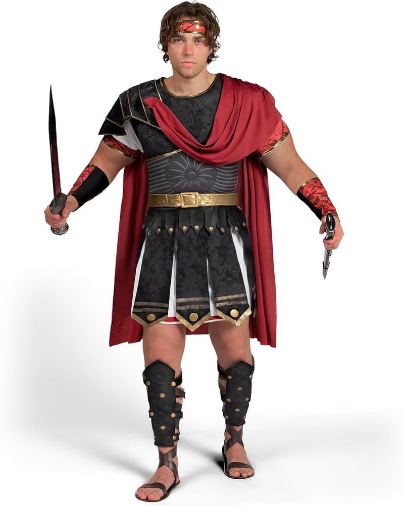 Brave Men Roman Gladiator Costume Set for Halloween