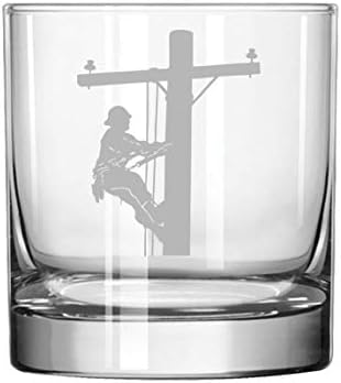 Lineman Highball Glass - 11 oz Whiskey Gift for Electricians