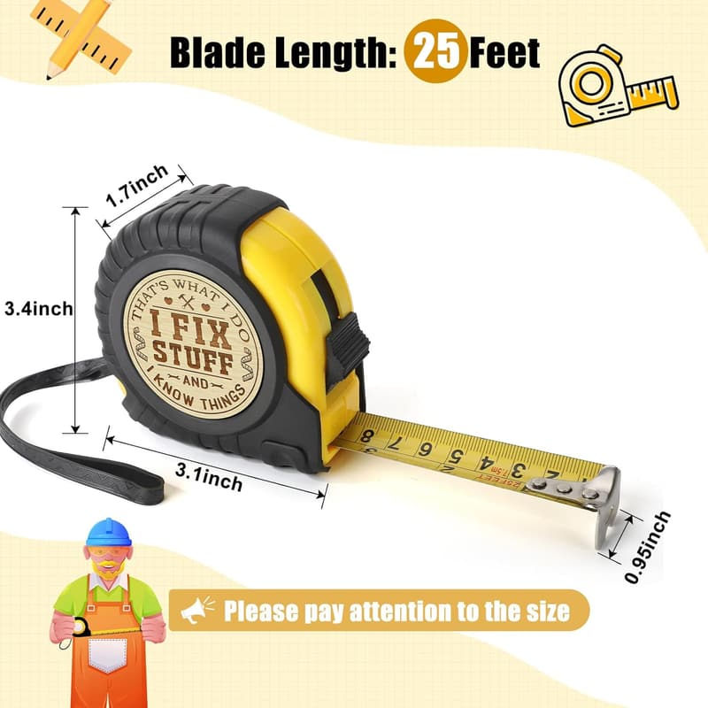 Birthday Gift Tape Measure for Men - Perfect for Dad, Husband, Grandpa