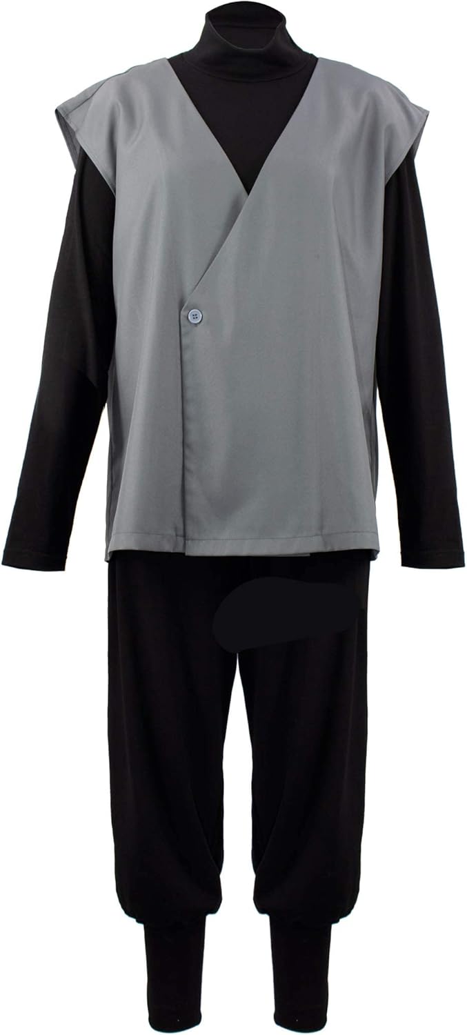 Men's Black Kung Fu Costume Set for Anime Cosplay & Halloween