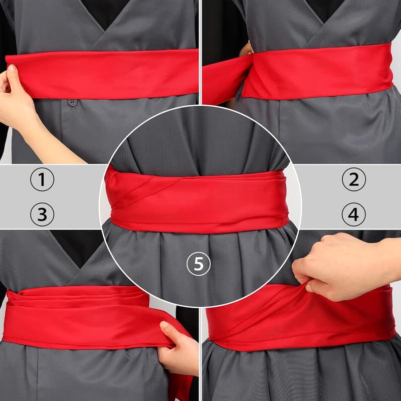 Men's Black Kung Fu Costume Set for Anime Cosplay & Halloween