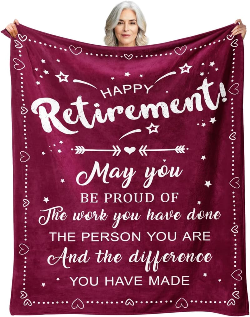 2025 Retirement Gift: Funny Blanket for Women 50
