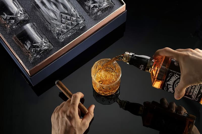 Crystal Whiskey Decanter Set with 10oz Glasses