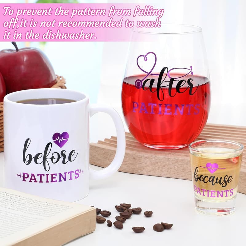 Doctor's Day Nursing Gift Set: Mug, Wine Glass & Shot Glass