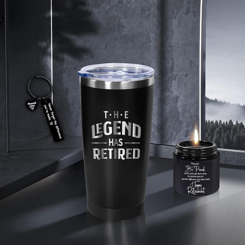 Retirement Gift Set: Insulated Tumbler & Gift Box for Men