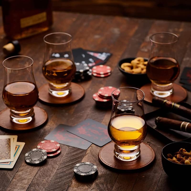 Whiskey Glasses Set of 6 - Clear Old Fashioned Gift Set