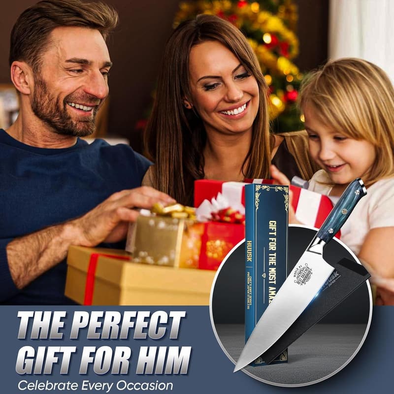 Father's Day Stainless Steel Chef Knife with Resin Handle