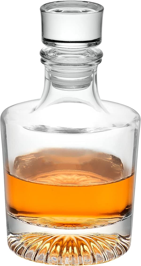 Whiskey Decanter Gift Set for Men - 750ml Pyramide Design
