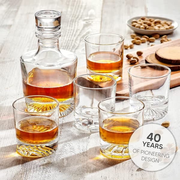 Whiskey Decanter Gift Set for Men - 750ml Pyramide Design