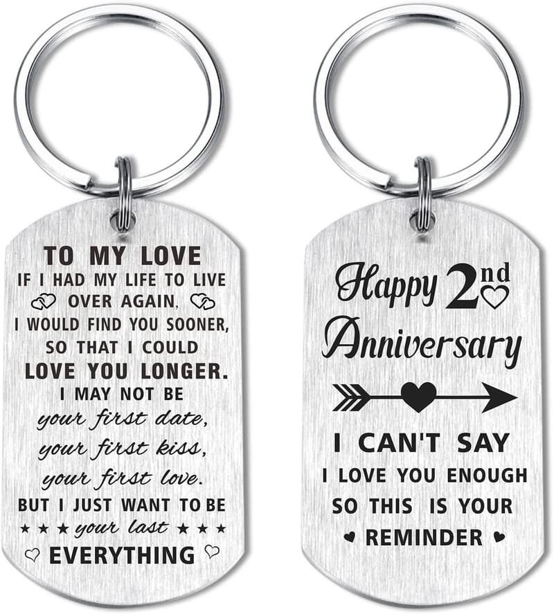 Happy Anniversary Keychain Gift for Couples