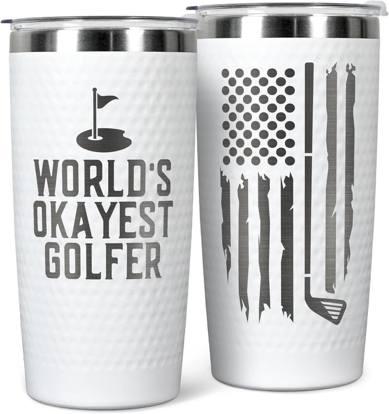 Father's Day Golf Gift - Funny 20 Oz Stainless Steel Tumbler for Men