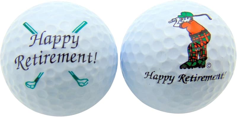 Retirement Gift: Set of 2 Golf Balls for Golfers