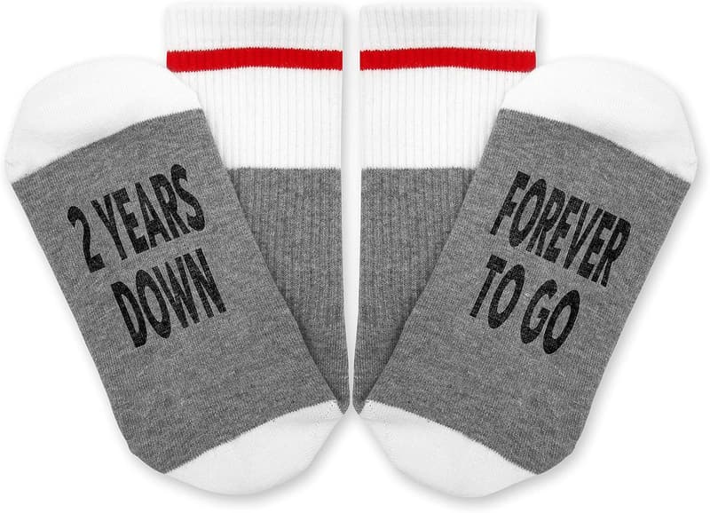 2nd Anniversary His and Hers Couple Socks