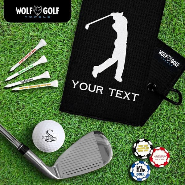 Custom Golf Towel - Personalized Gift for Golfers