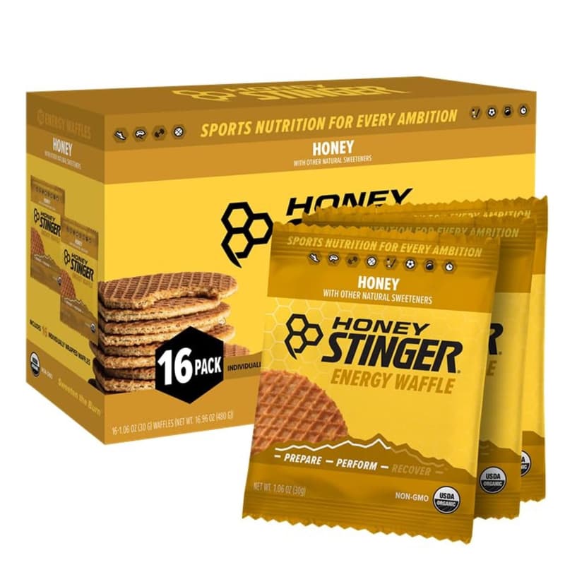 Organic Honey Waffle Stroopwafels for Sports Nutrition - Pack of 16