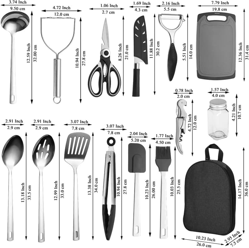 Camping Cooking Utensils Set for Outdoor Adventures