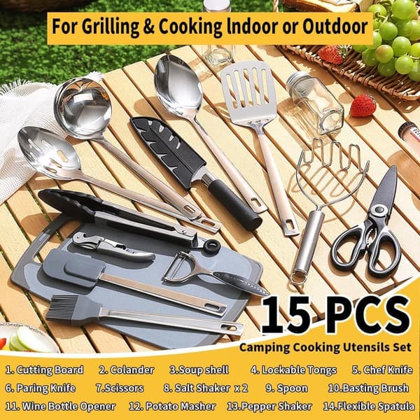 Camping Cooking Utensils Set for Outdoor Adventures