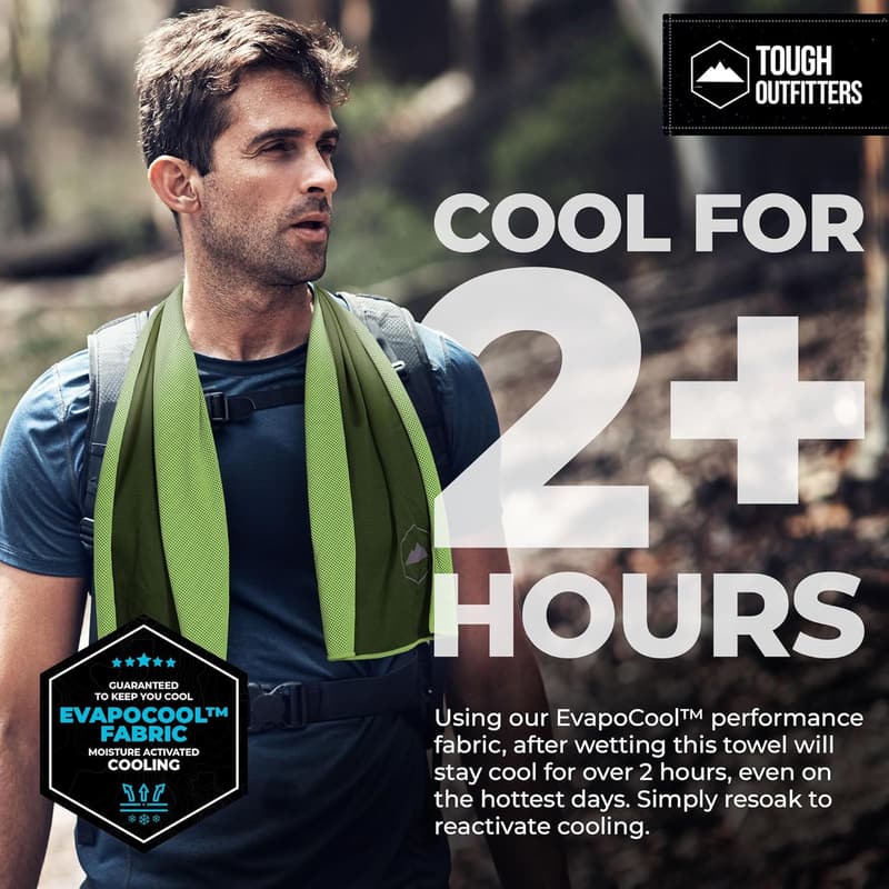 Cooling Towel for Outdoors & Sports - Neck & Face Ice Wrap