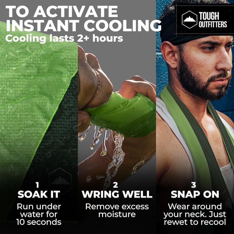 Cooling Towel for Outdoors & Sports - Neck & Face Ice Wrap