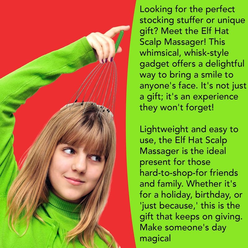 Christmas Scalp Massager in Gift Box - Perfect for Men & Teens