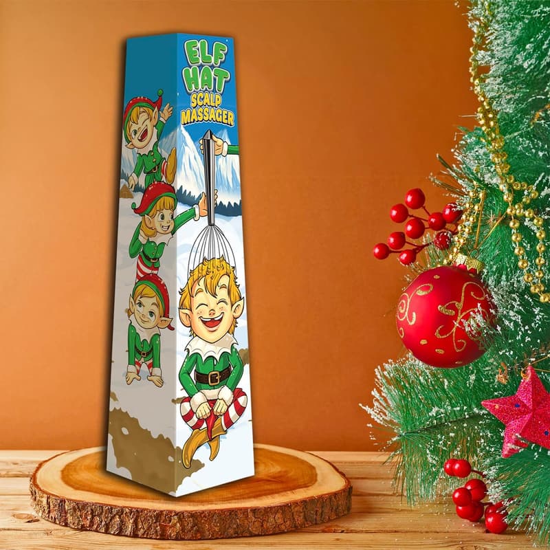 Christmas Scalp Massager in Gift Box - Perfect for Men & Teens