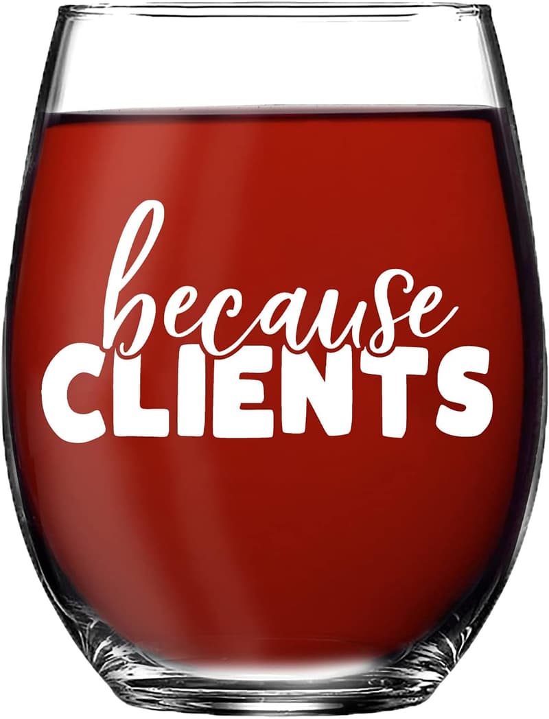 Humorous Wine Glass Gift for Hair Stylists and Professionals