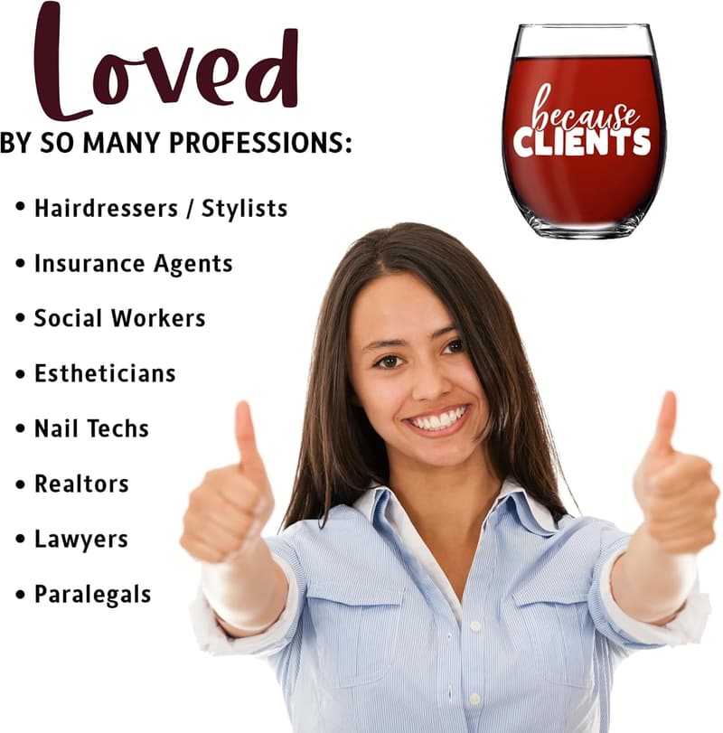 Humorous Wine Glass Gift for Hair Stylists and Professionals