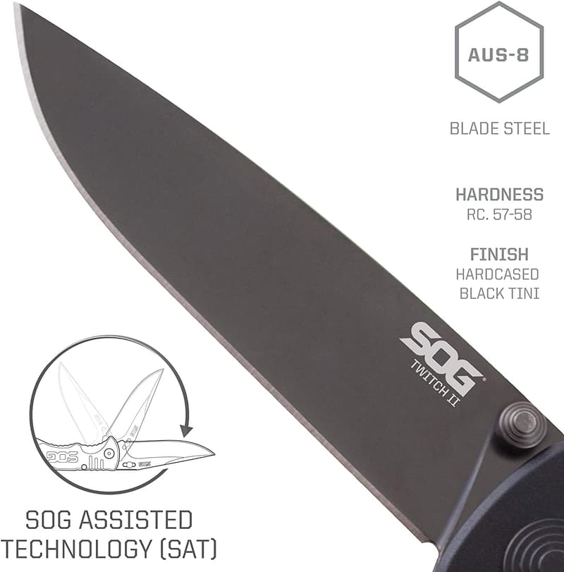 Compact Camping Folding Knife | AUS-8 Steel Blade