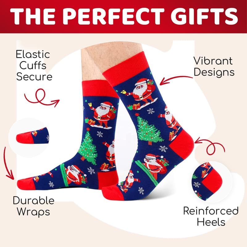Shark Space Socks Gift Set for Men - 4 Pack
