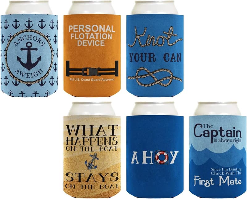 Nautical Drink Cooler Set - 6-Pack Boating Accessories