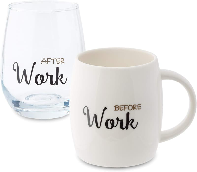 Graduation Gift Coffee Mug & Stemless Wine Glass Set for All