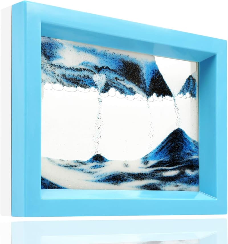 Ocean Heart Moving Sand Art Desktop Sensory Toy - Calming Gift