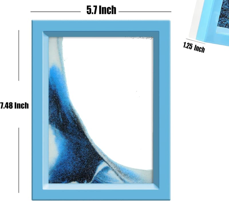Ocean Heart Moving Sand Art Desktop Sensory Toy - Calming Gift
