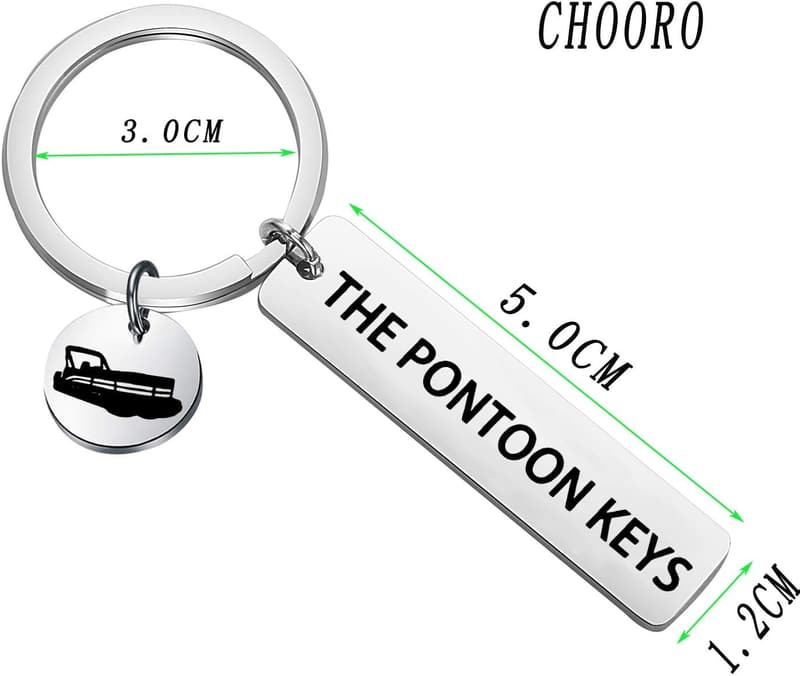 Pontoon Captain Keychain Gift for Boating Enthusiasts