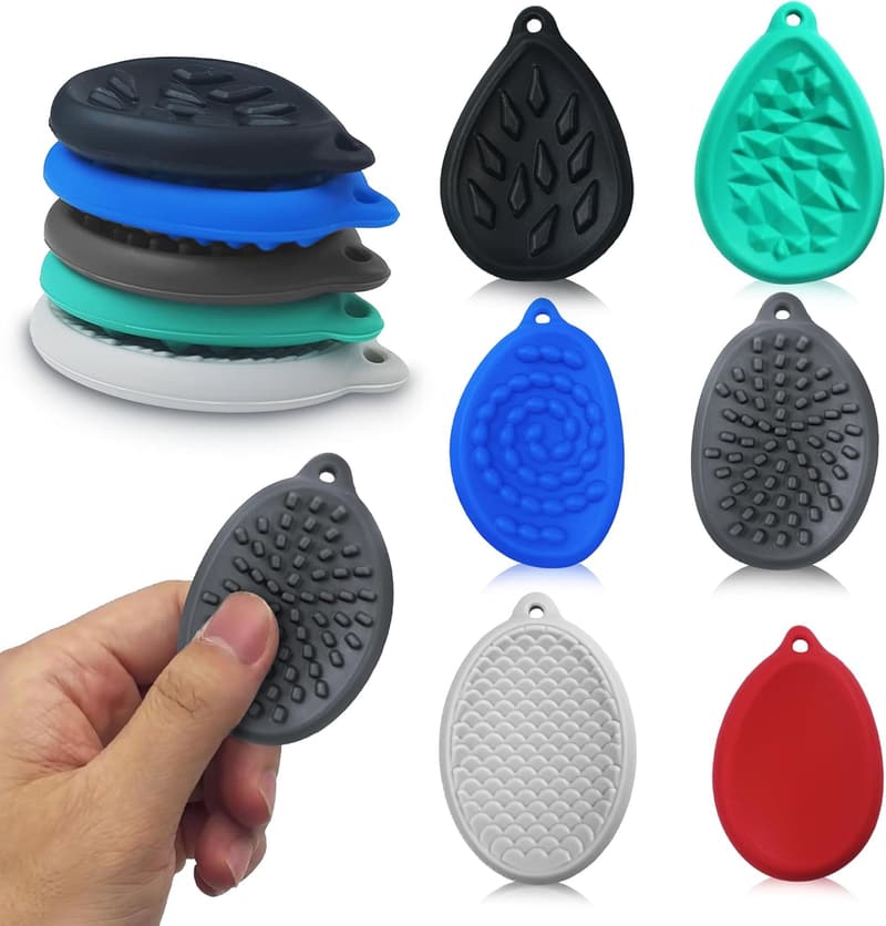 Christmas Fidget Toy Set - 6pc Textured Silicone for Stress Relief