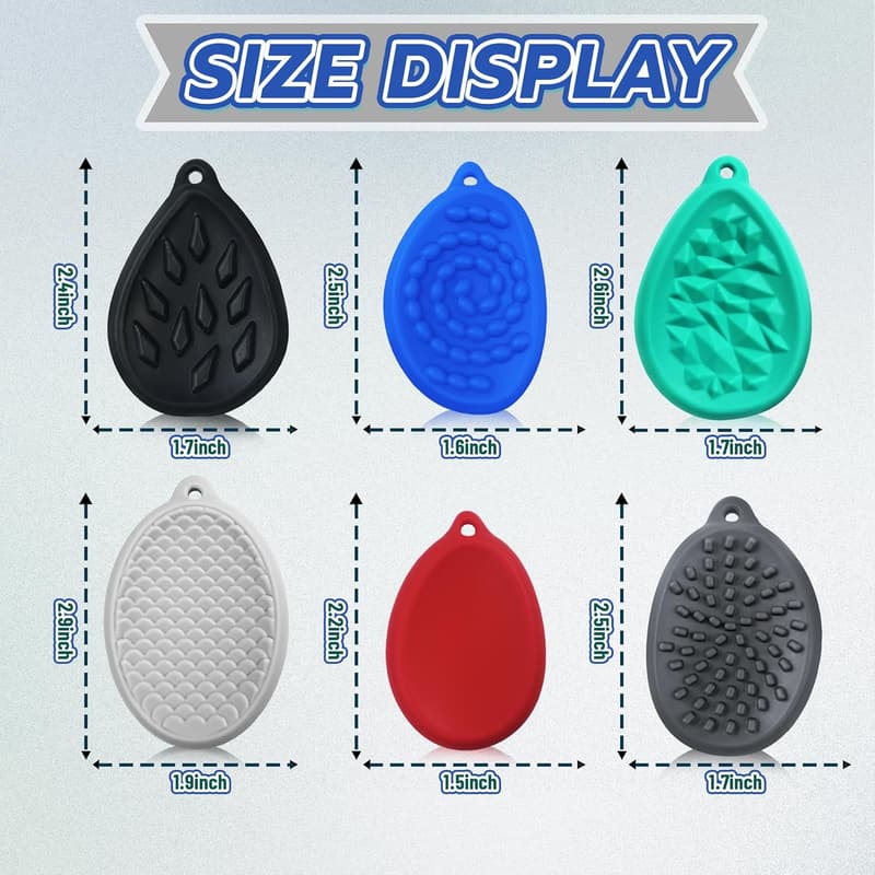 Christmas Fidget Toy Set - 6pc Textured Silicone for Stress Relief