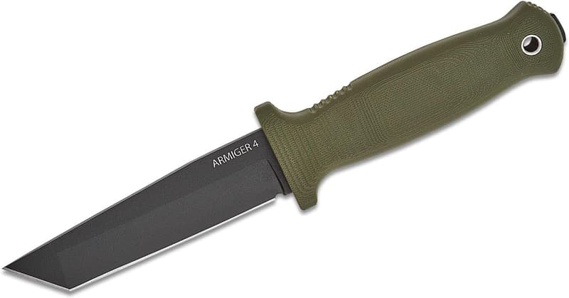 Demko Knives Armiger Fixed Blade with Sheath – Tactical Design