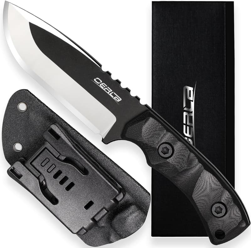 Outdoor Duty Knife with G10 Handle and Kydex Sheath