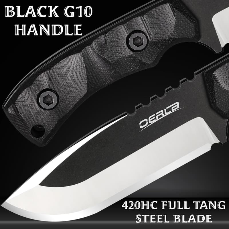 Outdoor Duty Knife with G10 Handle and Kydex Sheath
