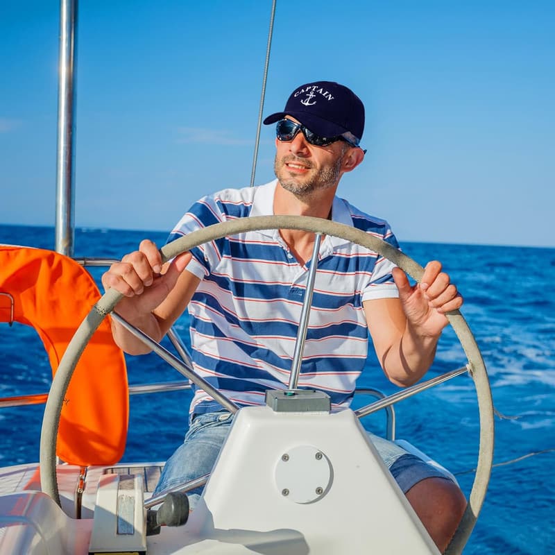 Nautical Gifts for Men: Captain Baseball Cap & Tumbler Set